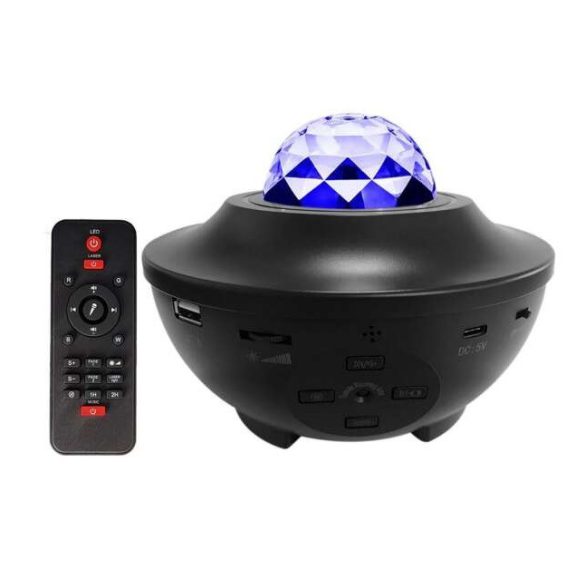 GALAXIS projector –Csillagos ég party lámpa, távirányítóval, Bluetooth hangszóró