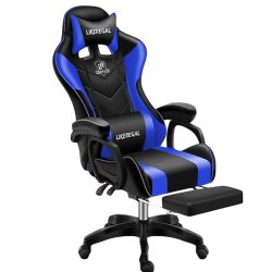 Likeregal 920 gamer szék lábtartóval - kék